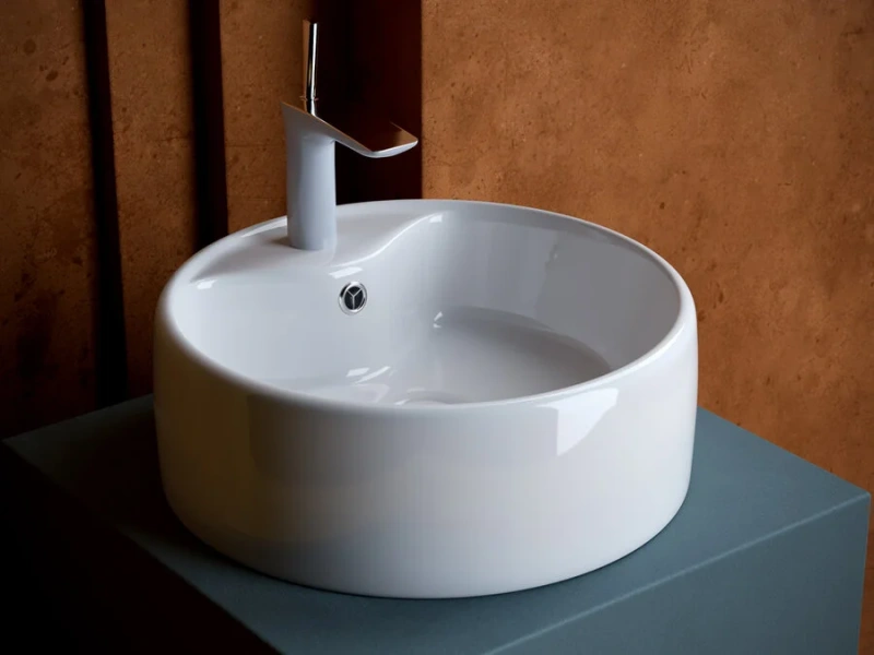 Раковина Ceramica Nova Element 40 см круглая CN5027 (детальная фотография), накладные (на столешницу), пристенные