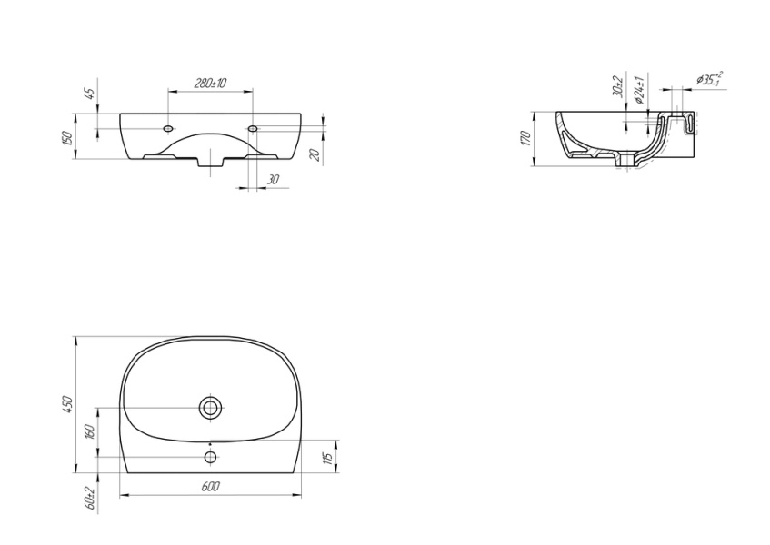 Схема (детальная фотография), в форме чаши, прямоугольной формы