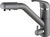 Смеситель для кухни Paulmark Hessen серый металлик