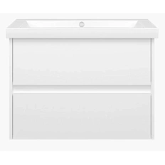 Тумба с раковиной подвесная Misty Алиса 75 см с двумя ящиками