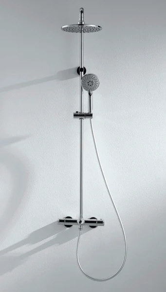 Душевая колонна с термостатическим смесителем для ванны Bravat Waterfall F639114C-A2-RUS (детальная фотография), современные, hi-tech
