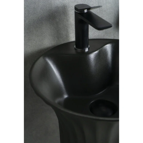 Раковина напольная GID Autonomo Nb132bg 41 см черный графит 81114 (детальная фотография), 40 см