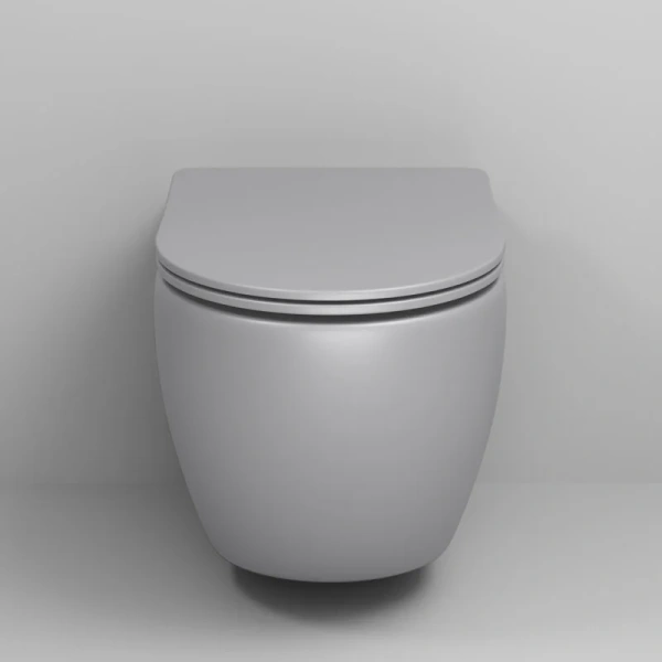 Унитаз подвесной Grossman Color светло-серый матовый GR-4411GLMS (детальная фотография), цветные