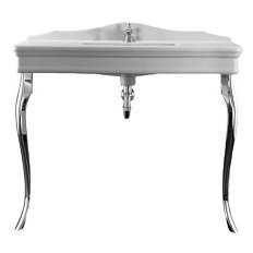 Раковина консоль Devon & Devon Colette 109 см ножки металлические, никель