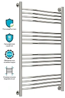 Полотенцесушитель водяной Сунержа Флюид+ 60х100 см без покрытия