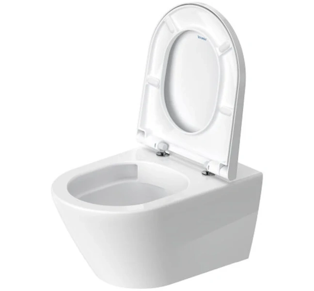 Унитаз подвесной Duravit D-Neo с креплением durafix 45770900A1 (детальная фотография), с горизонтальным, прямым выпуском, с прямым выпуском