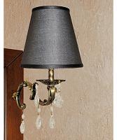 Светильник для ванной, крепление на раму, абажур чёрного цвета, фурнитура бронза, La Beaute