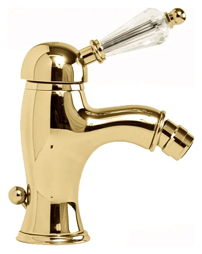 Смеситель для биде Cezares Vintage золото 24 карат ручка Swarovski - фото 2