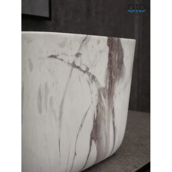 Раковина GID Creativo Mnc9301 36 см под камень матовая 54480 (детальная фотография), накладные (на столешницу)