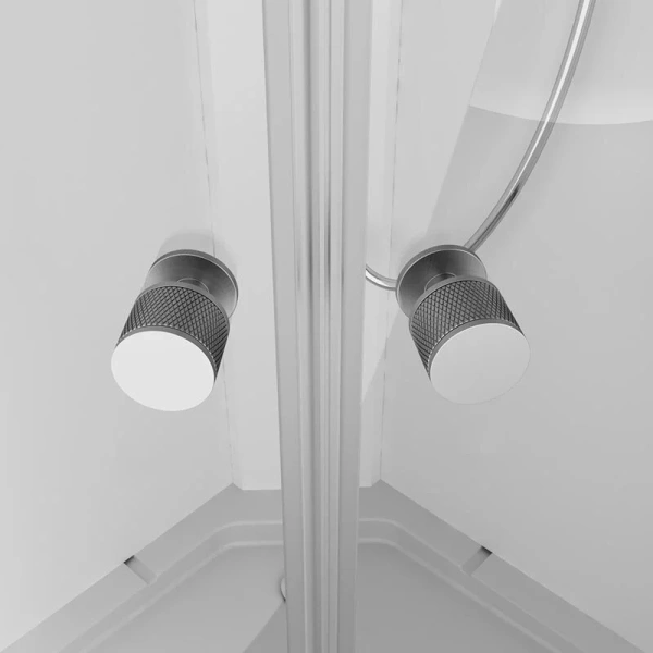 Душевая кабина Am.Pm X-Joy 90x90 см профиль хром стекло прозрачное W94C-401-090MT (детальная фотография), с раздвижными дверьми