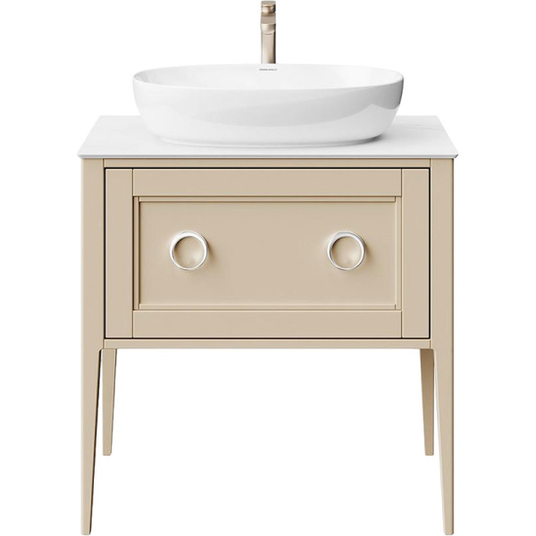 Тумба под раковину напольная Kerama Marazzi Plaza Classic 80 см капучино матовый PL.CN.80.1+1\CAP.M (детальная фотография)