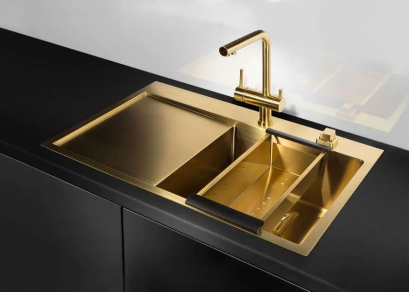 Мойка для кухни Omoikiri Akisame 78-IN-R 78 см нержавеющая сталь чаша справа 4973061 (детальная фотография), из нержавеющей стали, стальные, металлические