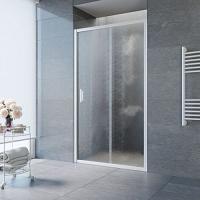 Душевая дверь профиль белый стекло шиншилла Vegas-glass