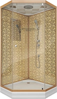 Душевая кабина Niagara Luxe 90х90 см золото
