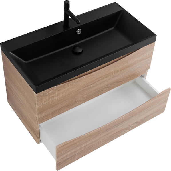Тумба под раковину подвесная BelBagno Marino 80 см Rovere Bianco MARINO-800-2C-SO-WO-P (детальная фотография), 80 см