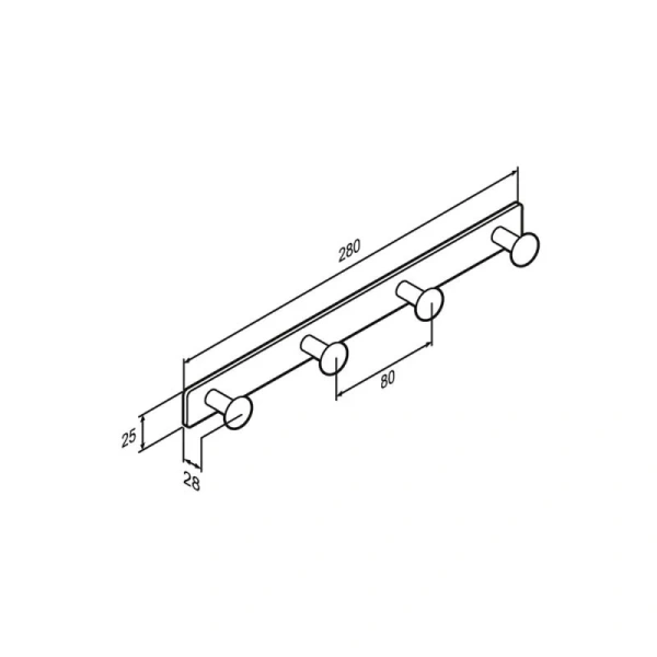 Набор крючков Damixa Jupiter для полотенец DA7735900 (детальная фотография), в наличии