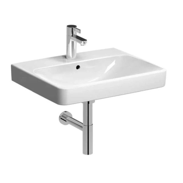 Раковина Geberit Smyle Square 60 см с отверстием под смеситель 500.229.01.1 (детальная фотография), современные, hi-tech