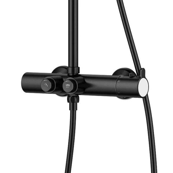 Душевая стойка Cezares ECO черная ECO-CVD-T-NOP (детальная фотография), черные