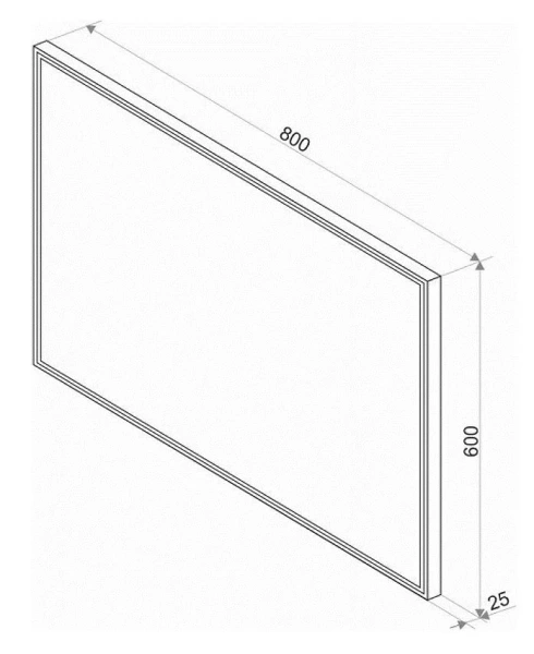 Зеркало с подсветкой Misty Стайл 80 см прямоугольное ЗЛП511 (детальная фотография), по запросу