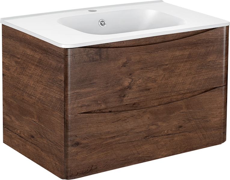 Тумба под раковину подвесная Vincea Paola 79 см R.Wood VMC-2P800RW (детальная фотография), моноблок