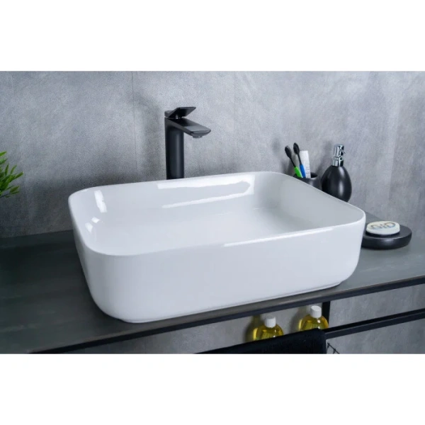 Раковина GID Geometrico D1304 50 см белая 51197 (детальная фотография), 50 см