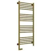 Полотенцесушитель электрический левый, цвет состаренная бронза перемычка прямая Сунержа Богема 2.0 1200х500