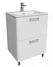 Тумба с раковиной напольная IDDIS Brick 60 см белая