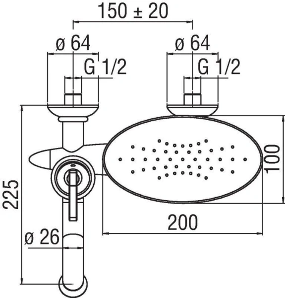 Смеситель для ванны Nobili Dubai хром DB00110/1CR (детальная фотография), для ванны