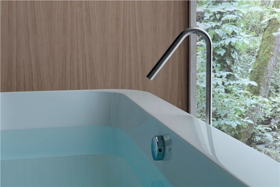 Ванна акриловая Kerasan Tribeca 170х80 см свободностоящая 743001 (детальная фотография), современныe, hi-tech