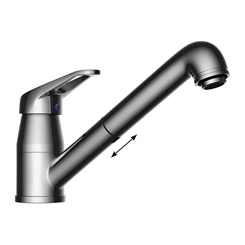 Смеситель для кухни Omoikiri Tateyama-S-C с выдвижным изливом - фото 1