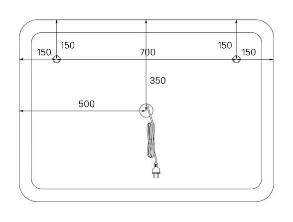 Зеркало с подсветкой IDDIS Esper 80 см прямоугольное ESP8000i98 (детальная фотография) index_1