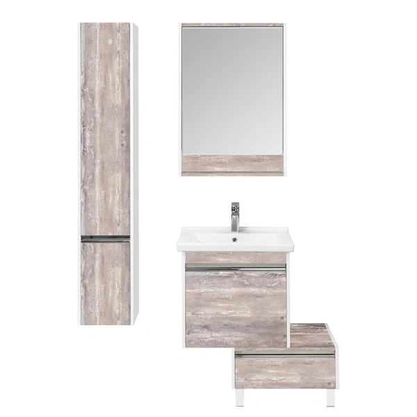 Тумба напольная Акватон Капри 60 см бетон пайн 1A231003KPDA0 (детальная фотография), современные, hi-tech