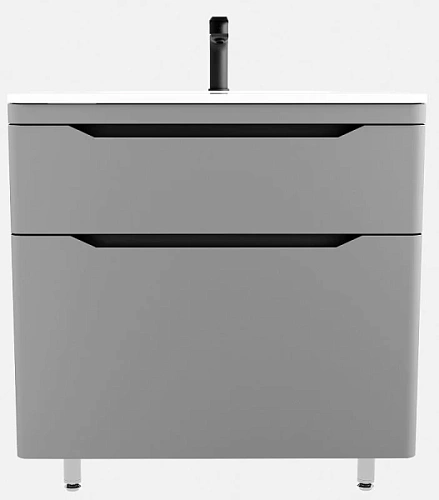 Тумба под раковину напольная Style Line Марелла Люкс Plus 80 см серый матовый антискрейтч - фото 7