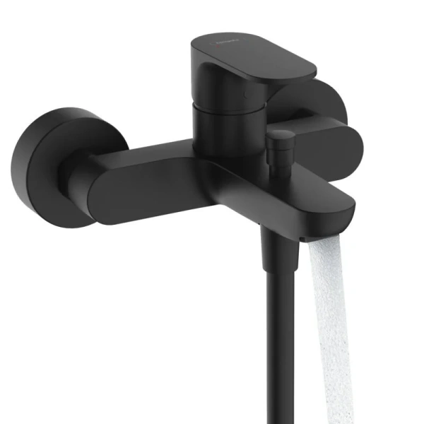 Смеситель для ванны Hansgrohe Rebris S матовый черный 72443670 (детальная фотография), современные, hi-tech
