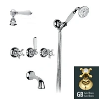 Смеситель для ванны, тусклое золото, Nicolazzi D.Anglaises