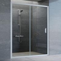 Душевая дверь профиль матовый хром стекло прозрачное Vegas-glass