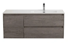 Тумба под раковину подвесная BelBagno Kraft 100 см правосторонняя Cemento Grigio