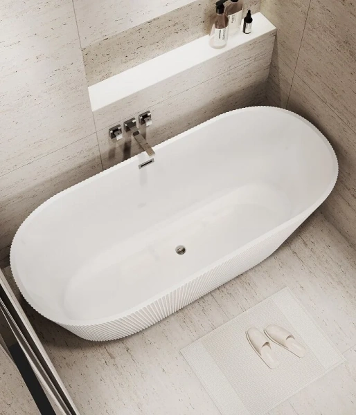 Ванна акриловая Grossman Forta, GR-27021, 170 x 75 см, отдельностоящая, белая (детальная фотография), без гидромассажа