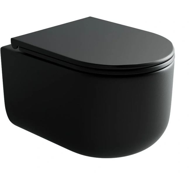 Унитаз подвесной Ceramica Nova Ulma черный матовый CN4006MB (детальная фотография)