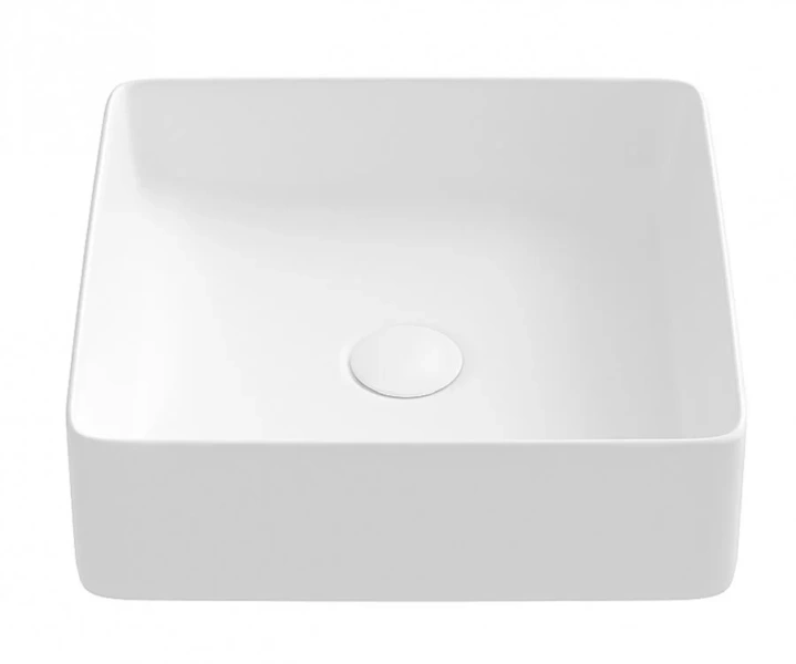 Раковина IDDIS Ray 36 см белая матовая SLIWM01i27 (детальная фотография), маленькие, в форме чаши, квадратная