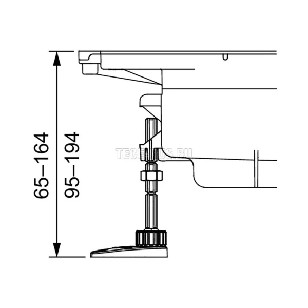 Комплект опор Tece TECEdrainprofile для душевых лотков 674000 (детальная фотография), в наличии