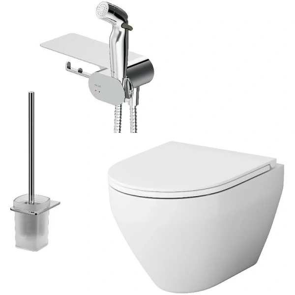 Унитаз подвесной Am.Pm Spirit 2.0 с гигиеническим душем CK70H1003W (детальная фотография)