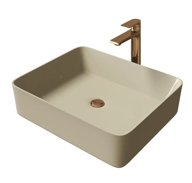 Раковина Grossman 48 см бежевая матовая GR-3016BEM (детальная фотография)