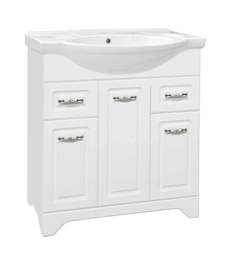 Тумба под раковину напольная Style Line Олеандр-2 71 см белая - фото 1