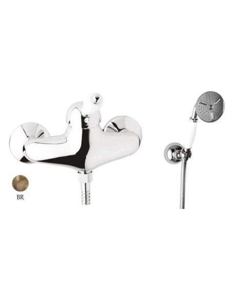 Смеситель для душа Cezares Elite золото 24 карат, ручки металл ELITE-D-03/24-M (детальная фотография), золото