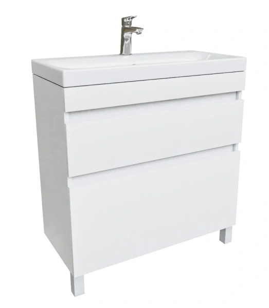 Тумба под раковину напольная IDDIS Zodiac 80 см белая ZOD8CBFi95 (детальная фотография), 80 см