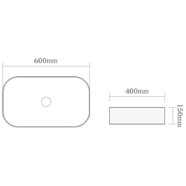 Раковина SantiLine 60 см под мрамор матовая SL-7022MM (детальная фотография), современные, hi-tech