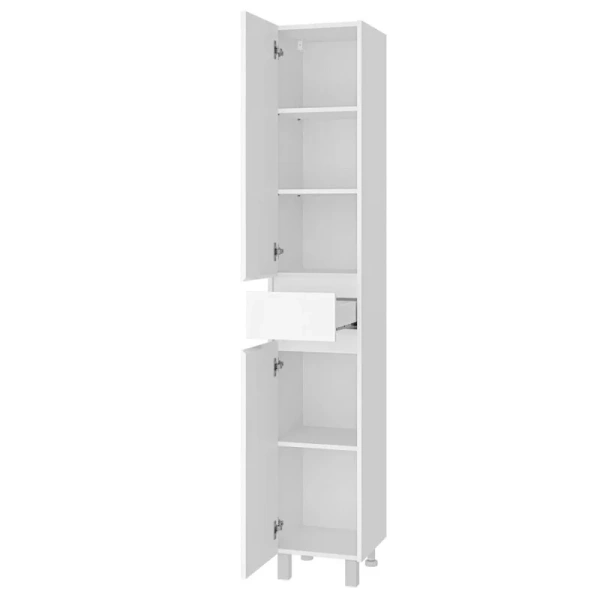 Шкаф-пенал напольный Misty Алиса 35 см белый, правый Э-Али0501-01П (детальная фотография), белые