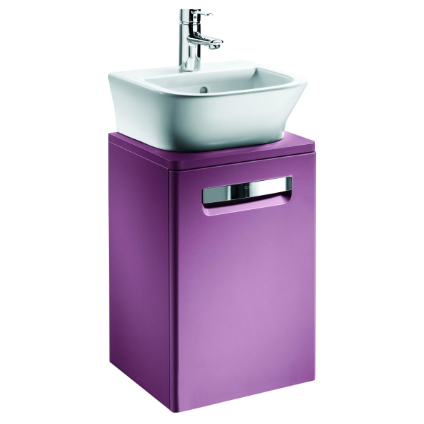 Раковина Roca The Gap 45 см с 1 отверстием для смесителя 327477000 (детальная фотография), маленькие, прямоугольной формы