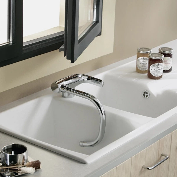 Смеситель для кухни Jacob Delafon Nateo однорычажный E76250-CP (детальная фотография), современные, hi-tech